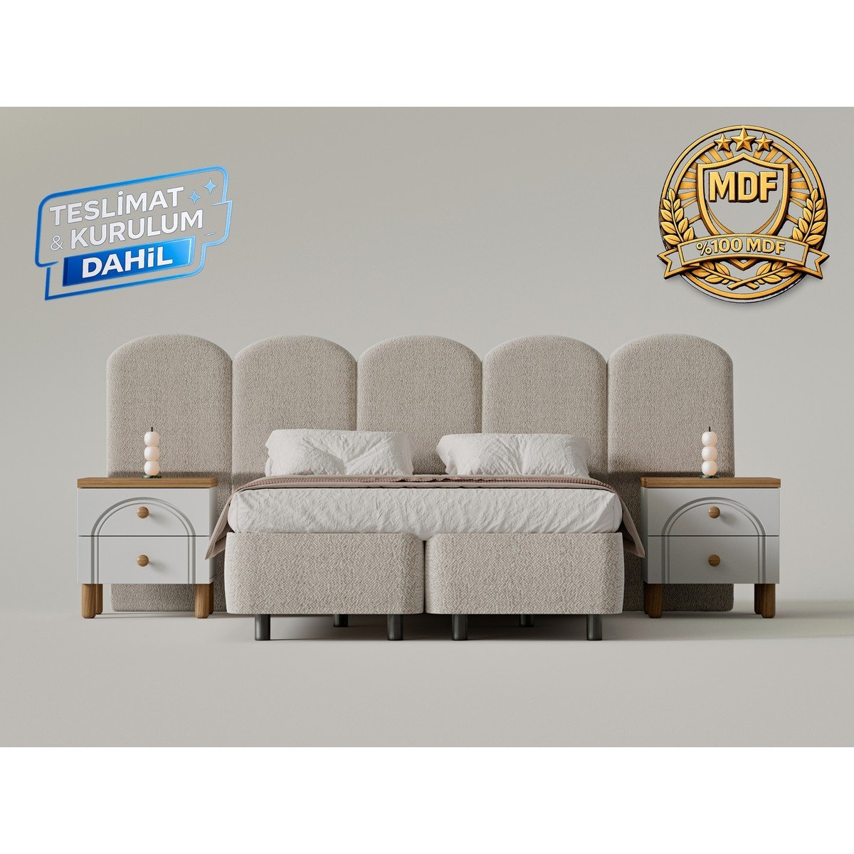 Bohem Yatak Odası Takımı %100 Mdf Bazalı