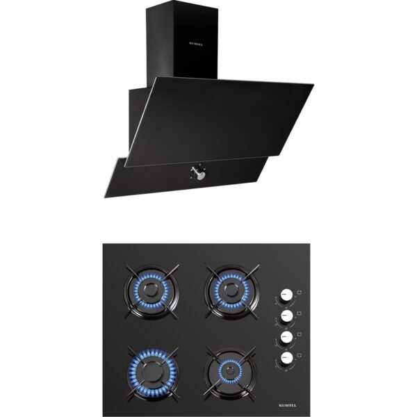 Kumtel Siyah 2 li Set (Ocak - Davlumbaz)