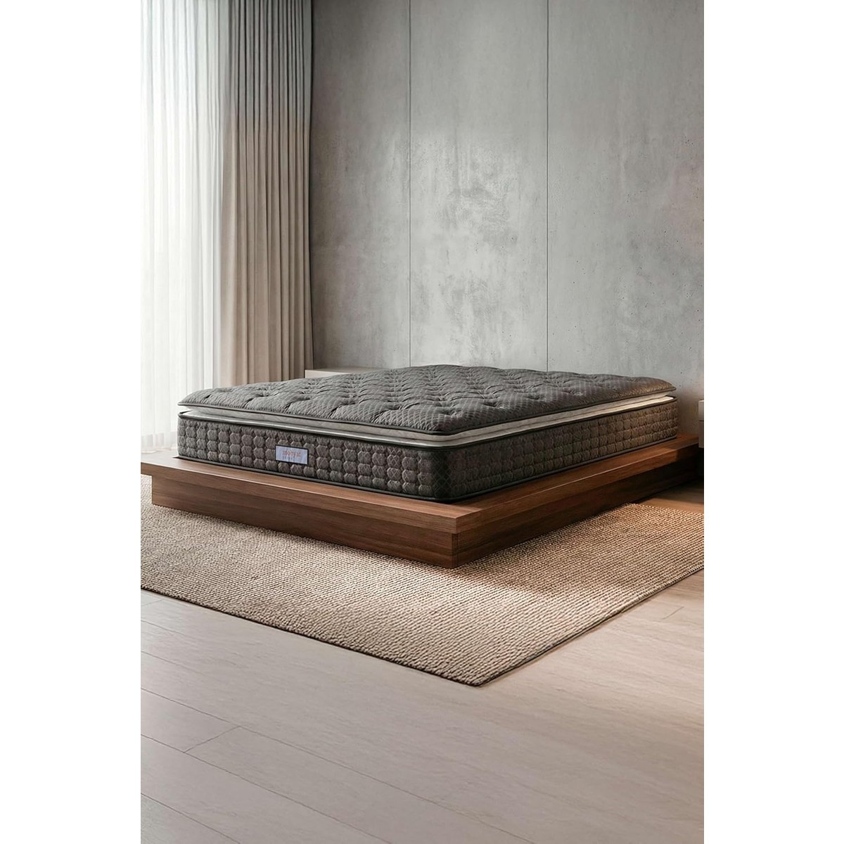Ayrex Ultra Full Ortopedik Pedli Tavşan Tüyü Kumaş Bel ve Sırt Destekli Prime Pelüş Yatak (160 x 200)