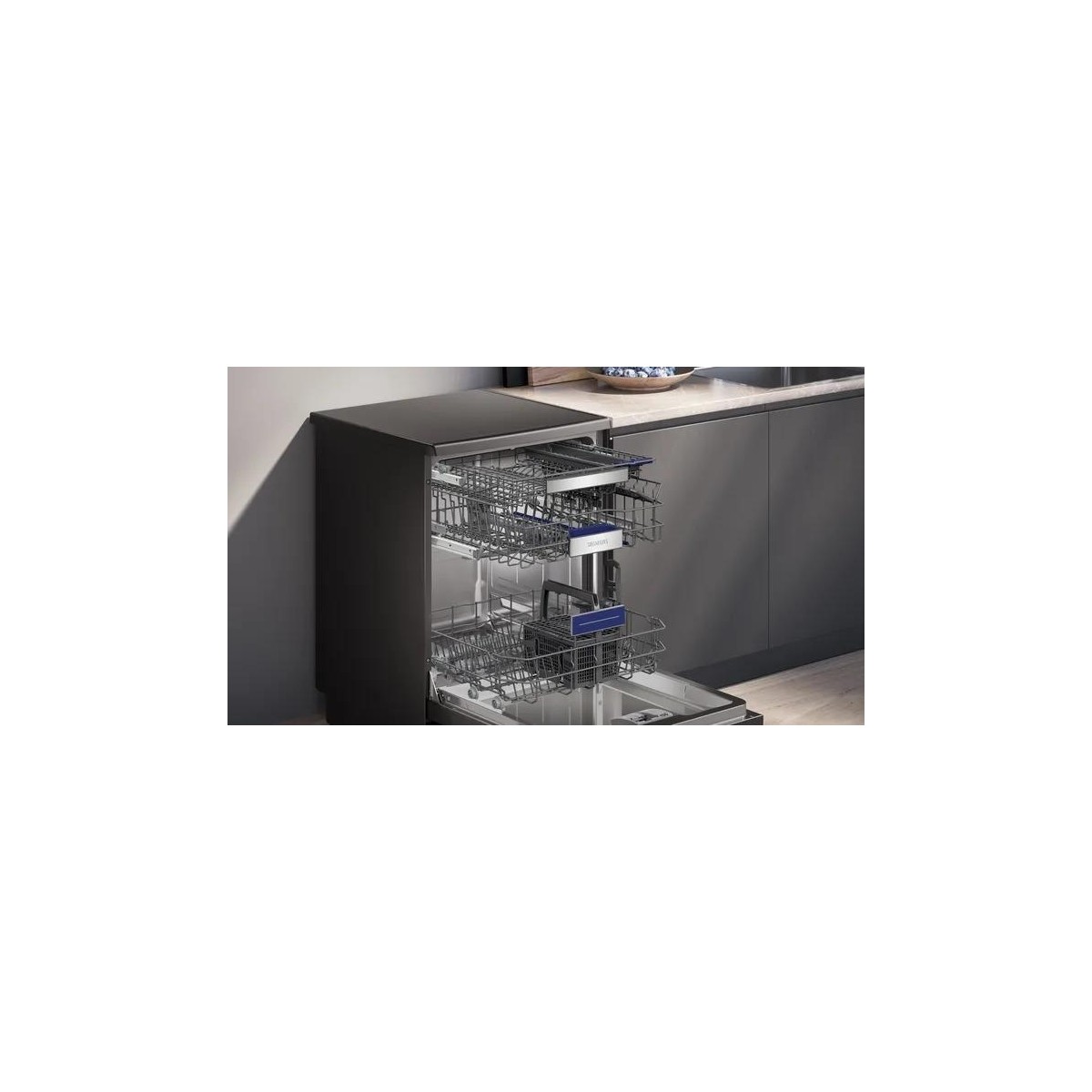 Siemens SN15EC00NT Solo Bulaşık Makinesi 6 Programlı Siyah Çelik