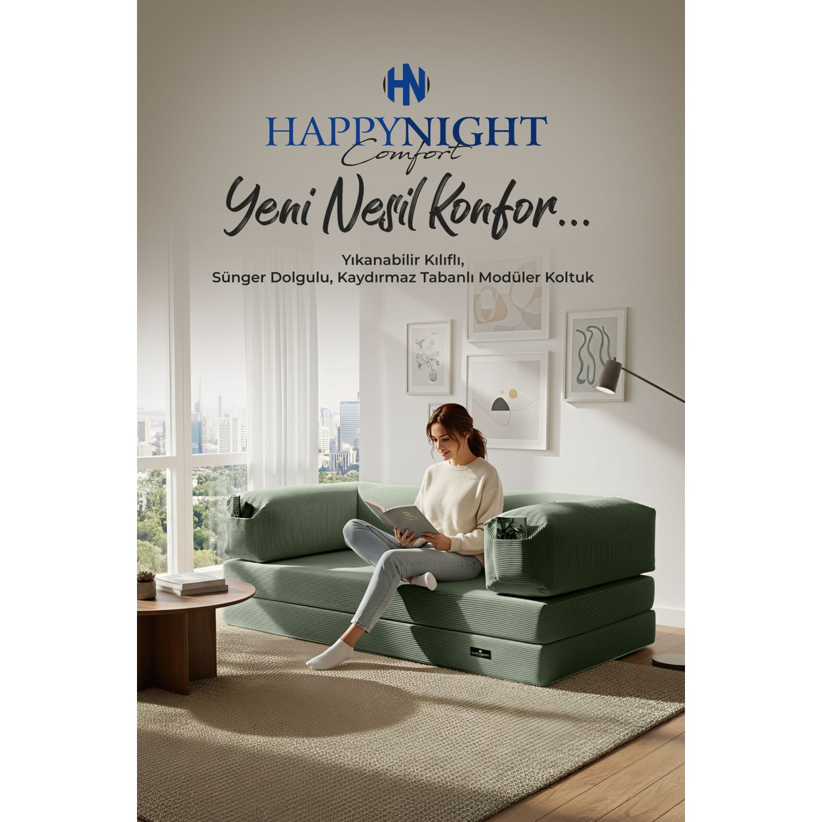 Happynight Comfort Sofya Aktivite Koltuğu | Oyun Koltuğu | Sünger Koltuk | Sinema Koltuğu