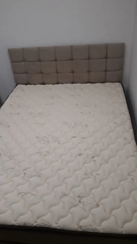 W. Cotton 140×190 cm Çift Kişilik Pedli Yatak Baza Başlık Takımı – Kumaş Baza, Başlık ve Yatak Seti