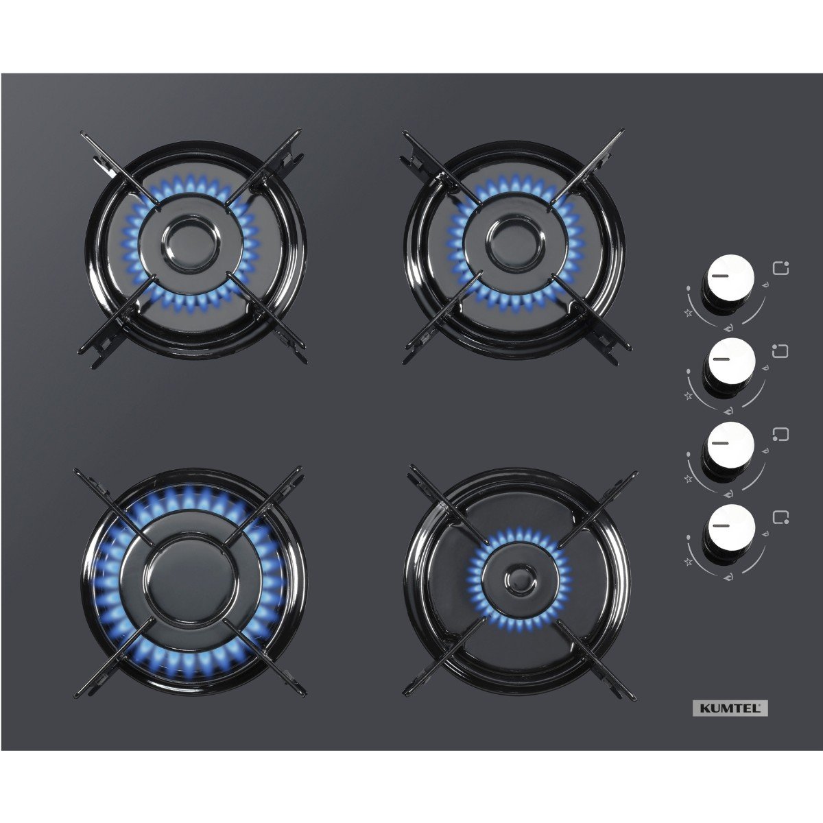 Kumtel Antrasit 2’li Ankastre Cam Set (B66-SF2(MT) + KO-40TAHDF)