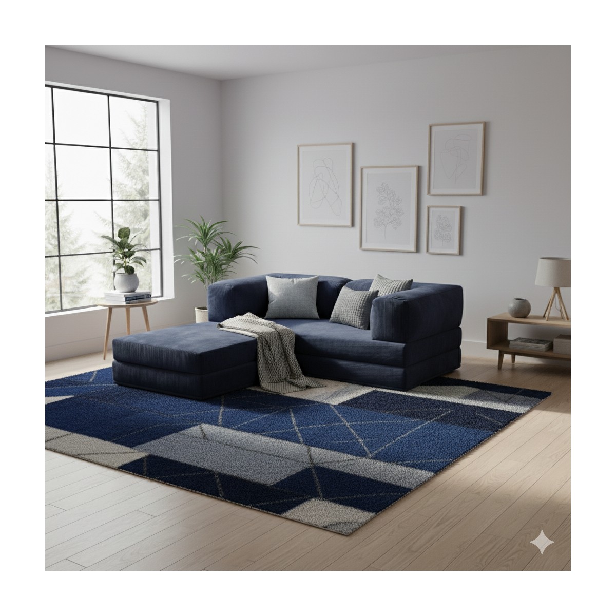MONAMI Dechome Modern Fitilli Kadife | Köşe Koltuk | 180X180 Köşe Takımı | Modüler Köşe Takımı | Yataklı L Koltuk | Fitilli Kadife