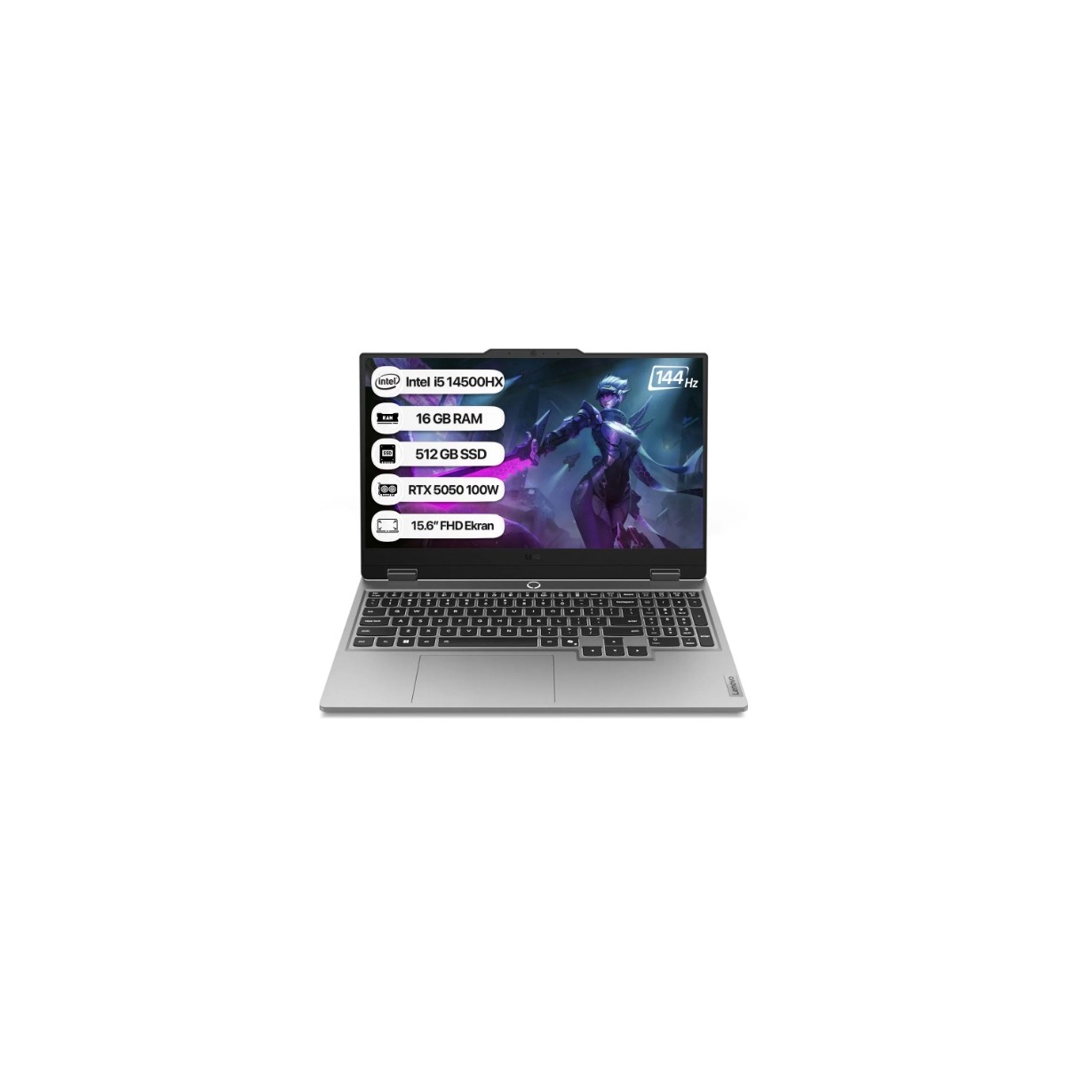 Lenovo LOQ Intel Core i5 14500HX 16GB 512GB SSD RTX5050 Freedos 15.6" Taşınabilir Bilgisayar 83JE0128TR